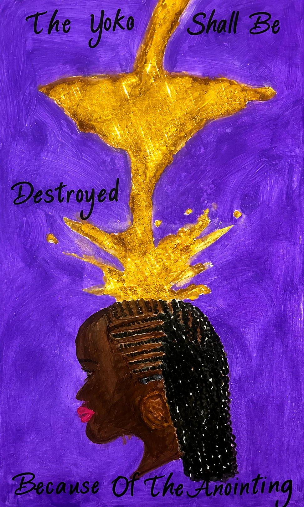 He Anoints My Head With Oil — Psalms 23:5 Scripture Art