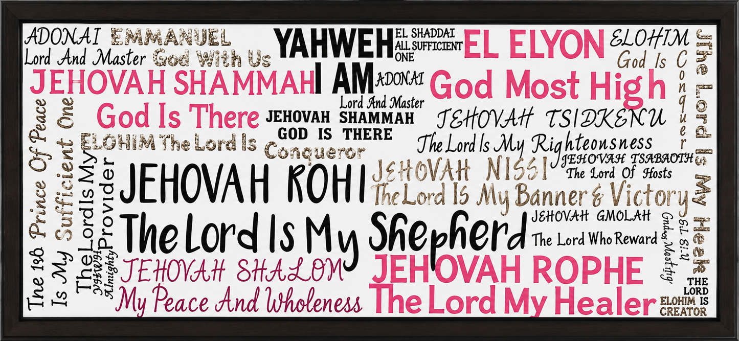 Names of God — Mixed Media Scripture Art