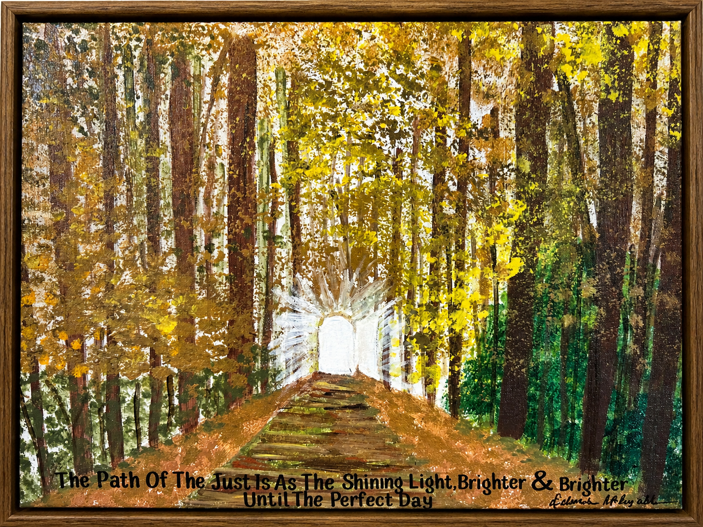 Autumn Forest - The Path of The Just Grows Brighter Proverbs 4:18