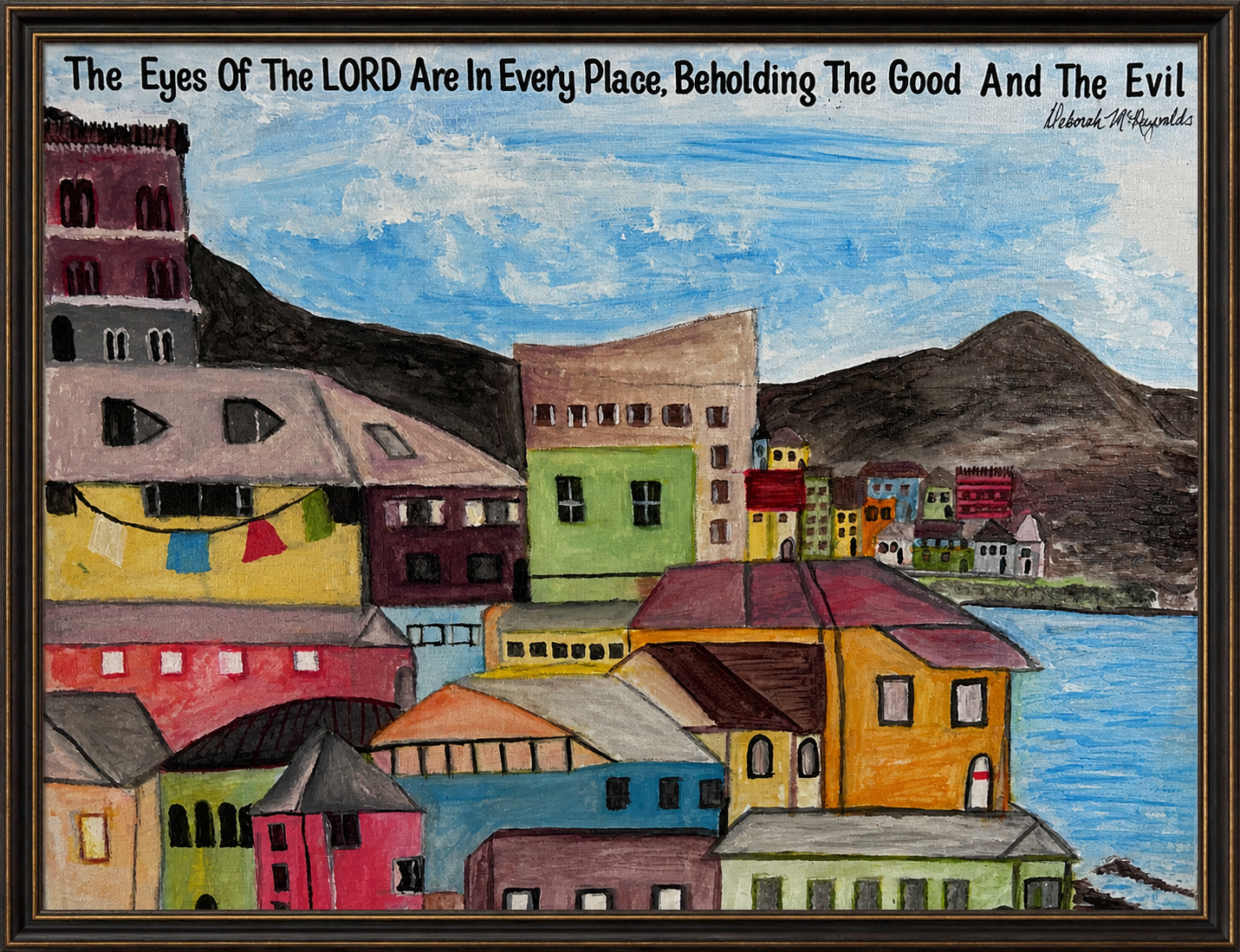 Europe Painting Scene - He Is Omnipresence-The Eyes of the Lord is Everywhere Proverbs 15:3