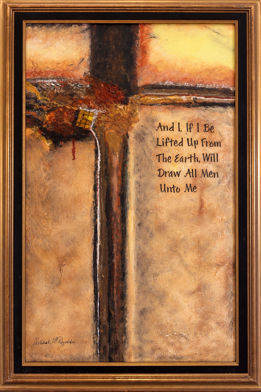Abstract Old Rugged Cross-I Will Draw All Men Unto Me John 12:32