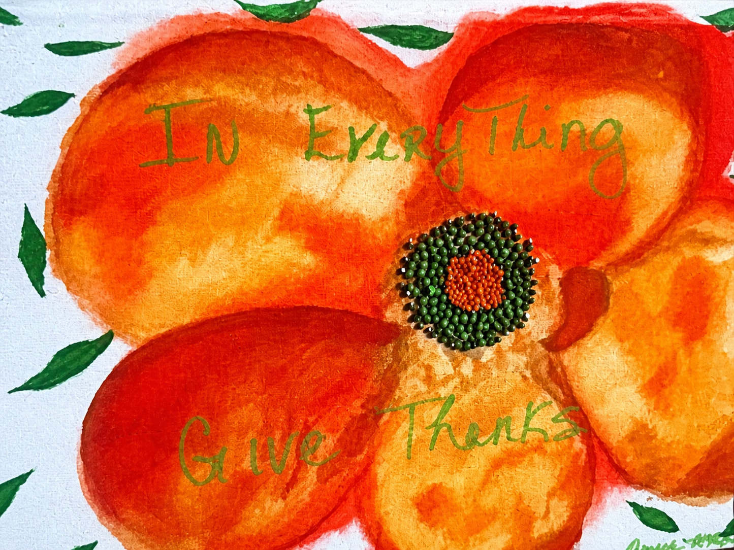 Orange Flower Abstract  - Thanksgiving 1 Thessalonians 5:18