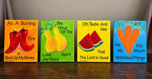 Kitchen Art -- Colorful Kitchen Art Inviting Faith and Joy!
