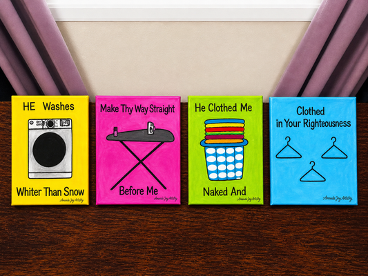 Colorful Laundry Art- Transform your Laundry room into a space of Faith and Joy!