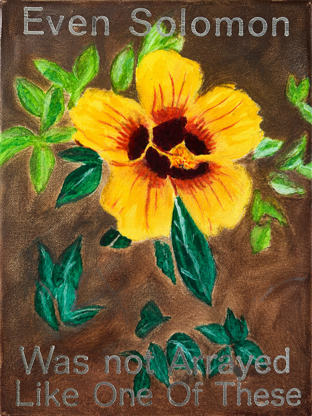 Hawaiian Yellow Flower Art - Even Solomon Was Not Arrayed Like One Of These Matthew 6:29