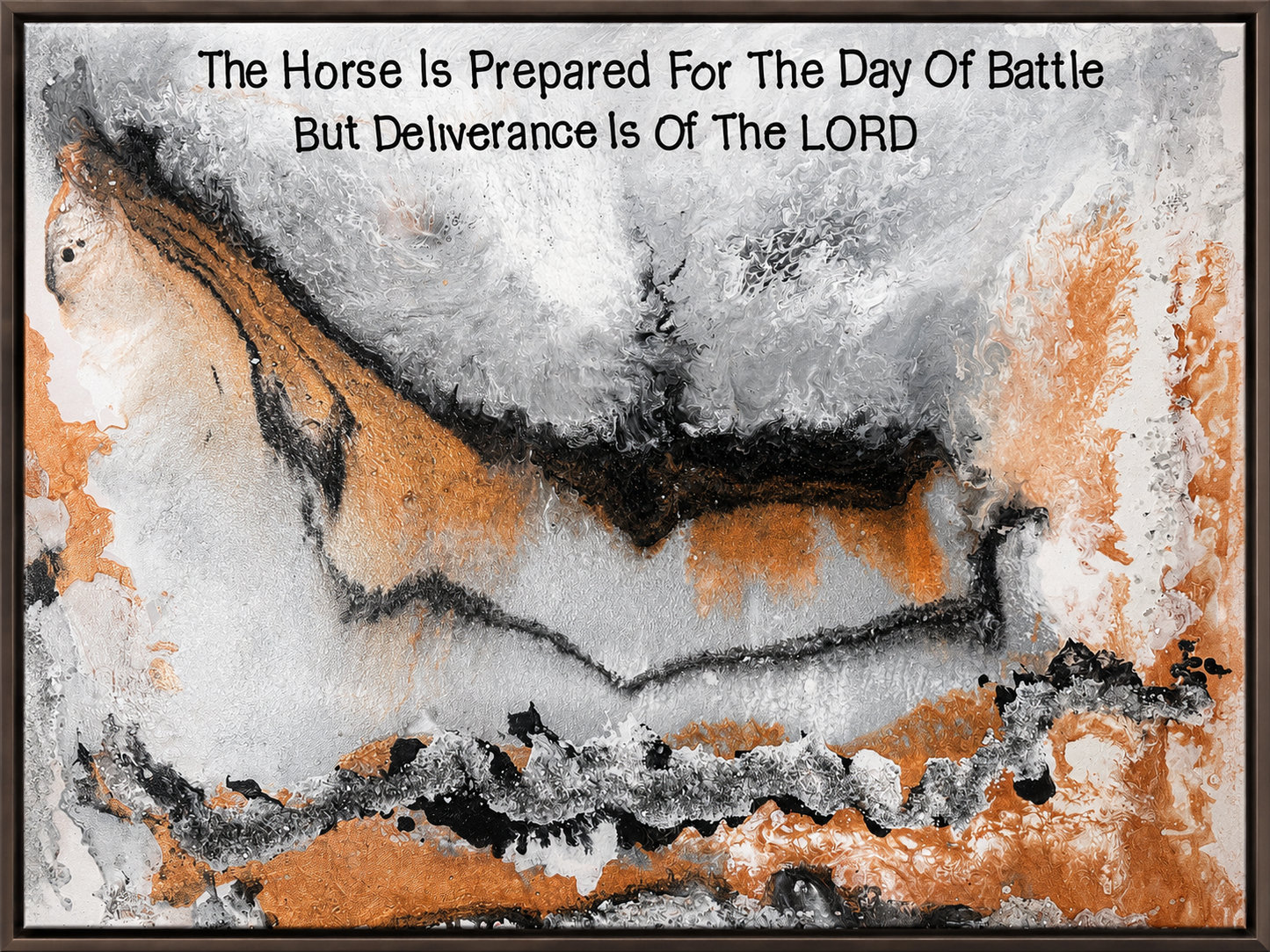 COLORFUL ABSTRACT HORSE  Deliverance Is Of The Lord-Preparation and Victory Proverbs 21:31