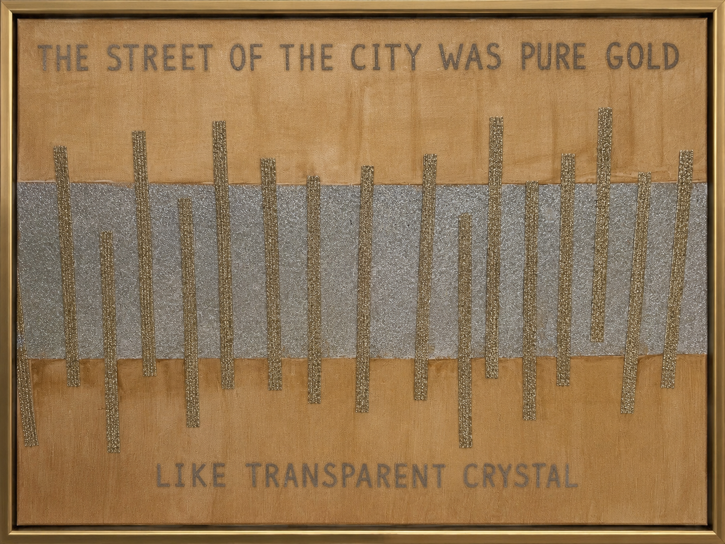 Abstract Silver and Gold Art - The Streets Are Made of Gold Revelation 21:21