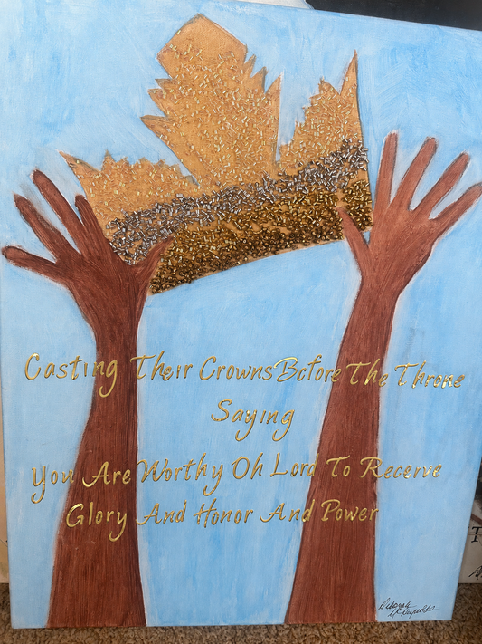 Casting Crowns Blue Background - Revelation 4:10