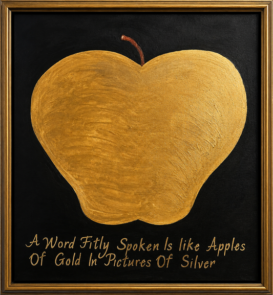 Acrylic Painting - A Word Fitly Spoken Is Like Apples of Gold — Proverbs 25:11
