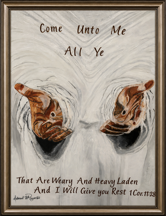 Come Unto Me And I Will Give You Rest — Matthew 11:28 Scripture Art